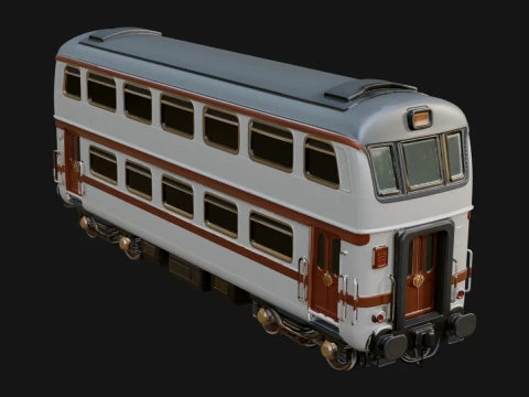 Passenger Train Car Model Design 3 - 3D Print Model 3D Druckmodell