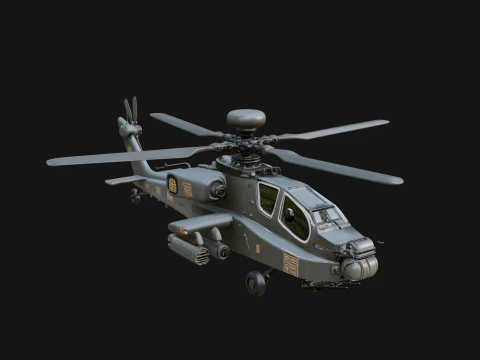 Attack Helicopter Model Design 5 - 3D Print Model 3D Print Model