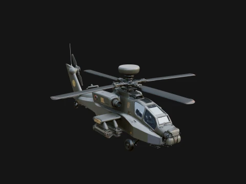 Attack Helicopter Model Design 6 - 3D Print Model Modelo de Impressão 3D
