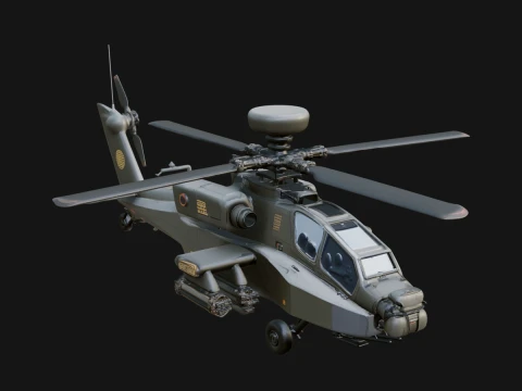 Attack Helicopter Model Design 6 - 3D Print Model 3D Print Model