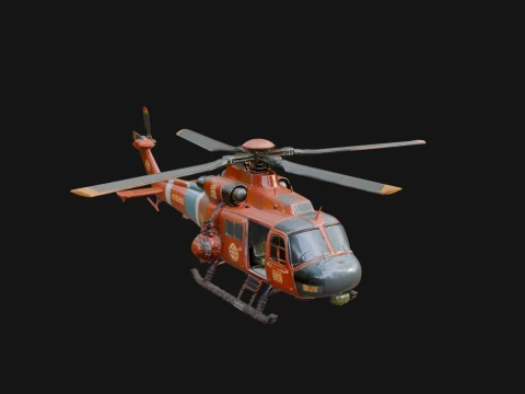 Rescue Helicopter Model Design 4 - 3D Print Model 3D Print Model