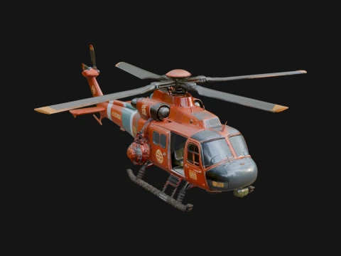 Rescue Helicopter Model Design 4 - 3D Print Model 3D Print Model