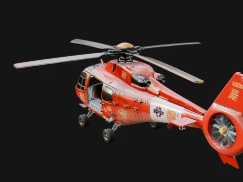 Rescue Helicopter Model Design 5 - 3D Print Model 3D Print Model