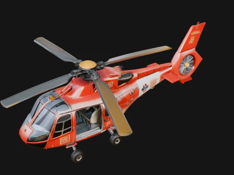 Rescue Helicopter Model Design 5 - 3D Print Model 3D Print Model