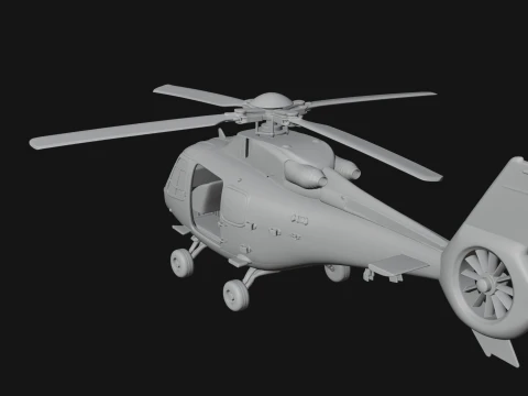 Rescue Helicopter Model Design 5 - 3D Print Model 3D Print Model