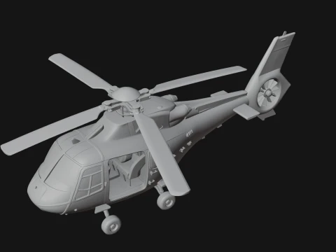 Rescue Helicopter Model Design 5 - 3D Print Model 3D Print Model