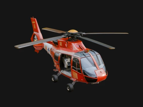 Rescue Helicopter Model Design 5 - 3D Print Model 3D Print Model