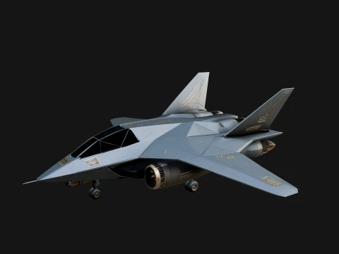 Military Jet Fighter Model Design 8 - 3D Print Model 3D Print Model