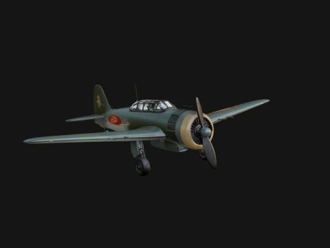 Vintage Fighter Plane Model Design 2 - 3D Print Model 3D Print Model