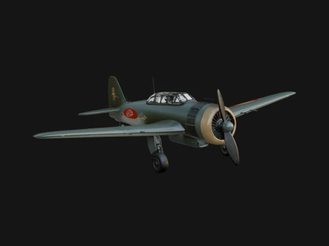 Vintage Fighter Plane Model Design 2 - 3D Print Model 3D Print Model