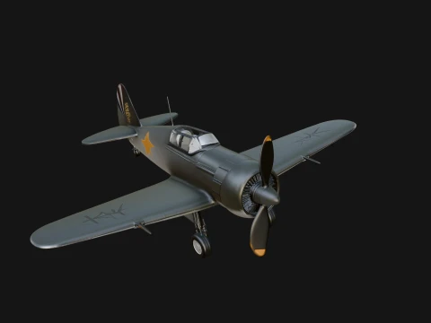 Vintage Fighter Plane Model Design 3 - 3D Print Model 3D Print Model