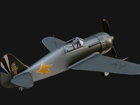 Vintage Fighter Plane Model Design 3 - 3D Print Model 3D Print Model