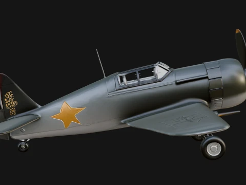Vintage Fighter Plane Model Design 3 - 3D Print Model 3D Print Model