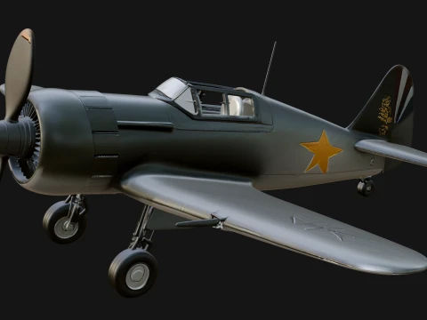 Vintage Fighter Plane Model Design 3 - 3D Print Model 3D Print Model