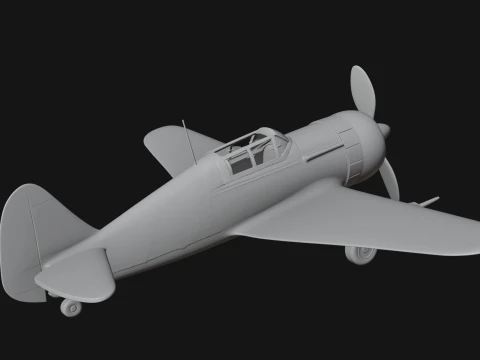 Vintage Fighter Plane Model Design 3 - 3D Print Model 3D Print Model