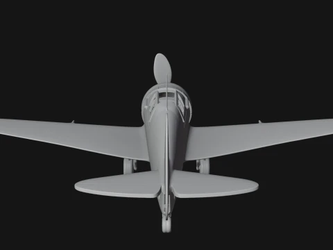 Vintage Fighter Plane Model Design 3 - 3D Print Model 3D Print Model