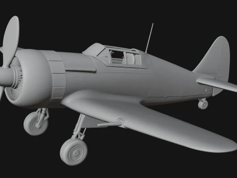 Vintage Fighter Plane Model Design 3 - 3D Print Model 3D Print Model