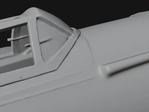Vintage Fighter Plane Model Design 3 - 3D Print Model 3D Print Model