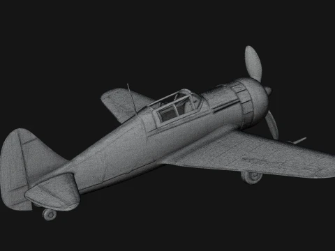 Vintage Fighter Plane Model Design 3 - 3D Print Model 3D Print Model