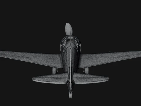 Vintage Fighter Plane Model Design 3 - 3D Print Model 3D Print Model