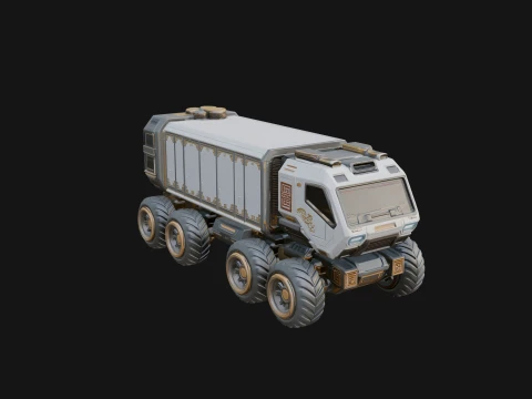 Sci Fi Transport Truck Model Design 3 - 3D Print Model 3D printmodel