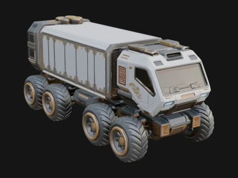 Sci Fi Transport Truck Model Design 3 - 3D Print Model 3D 프린트 모델