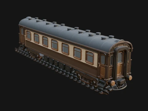 Passenger Train Car Model Design 4 - 3D Print Model 3Dプリントモデル