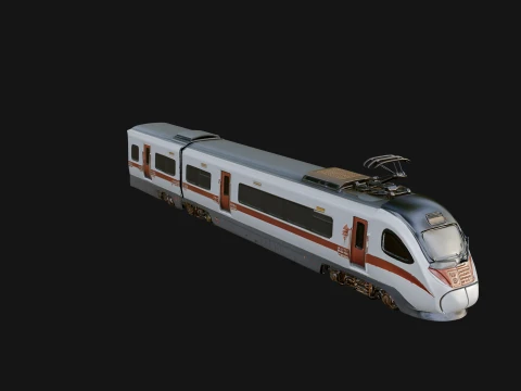 High Speed Train Model Design 5 - 3D Print Model 3D Druckmodell