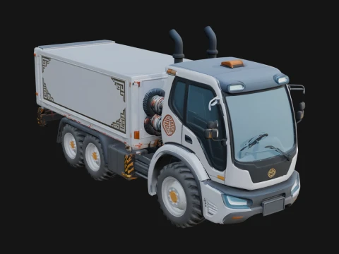 Expedition Box Truck Model Design 4 - 3D Print Model Modello di stampa 3D