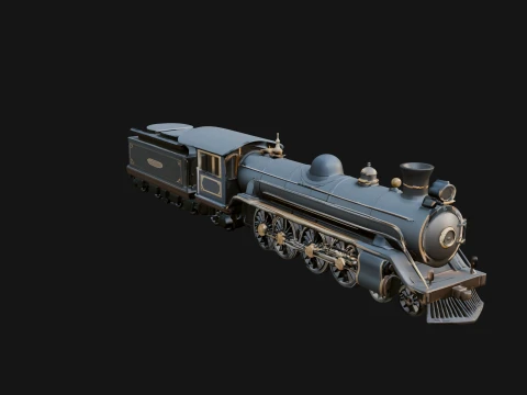 Steam Locomotive Model Design 3 - 3D Print Model 3D Druckmodell