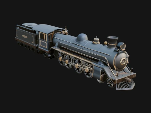 Steam Locomotive Model Design 3 - 3D Print Model 3D Принт Модель