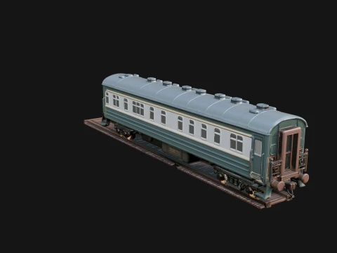 Passenger Train Car Model Design 5 - 3D Print Model 3D Print Model