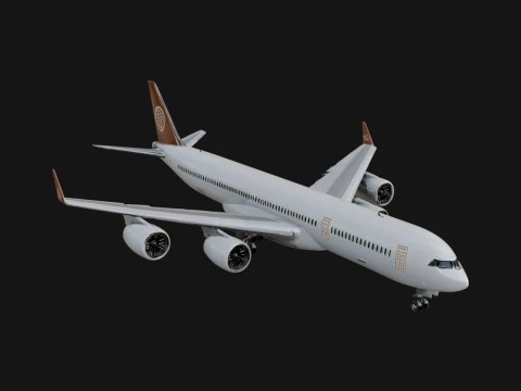 Airliner Plane Model Design 4 - 3D Print Model 3D Druckmodell