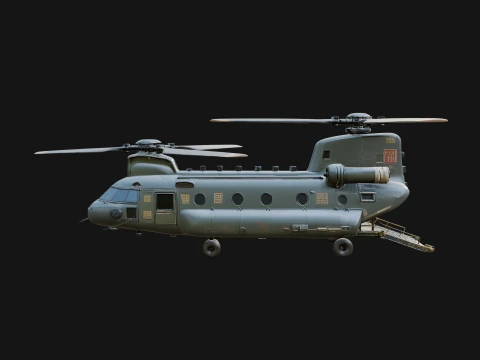 Military Helicopter Model Design 6 - 3D Print Model 3D printmodel