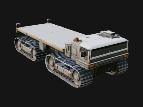 Tracked Flatbed Carrier Model Design 2 - 3D Print Model 3D Print Model