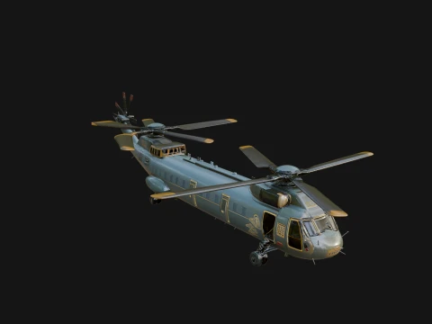 Military Helicopter Model Design 7 - 3D Print Model Model do druku 3D