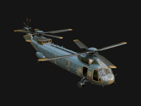 Military Helicopter Model Design 7 - 3D Print Model 3D Print Model