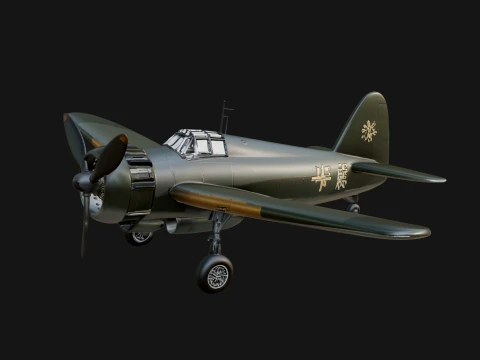 Vintage Fighter Plane Model Design 4 - 3D Print Model 3D Print Model