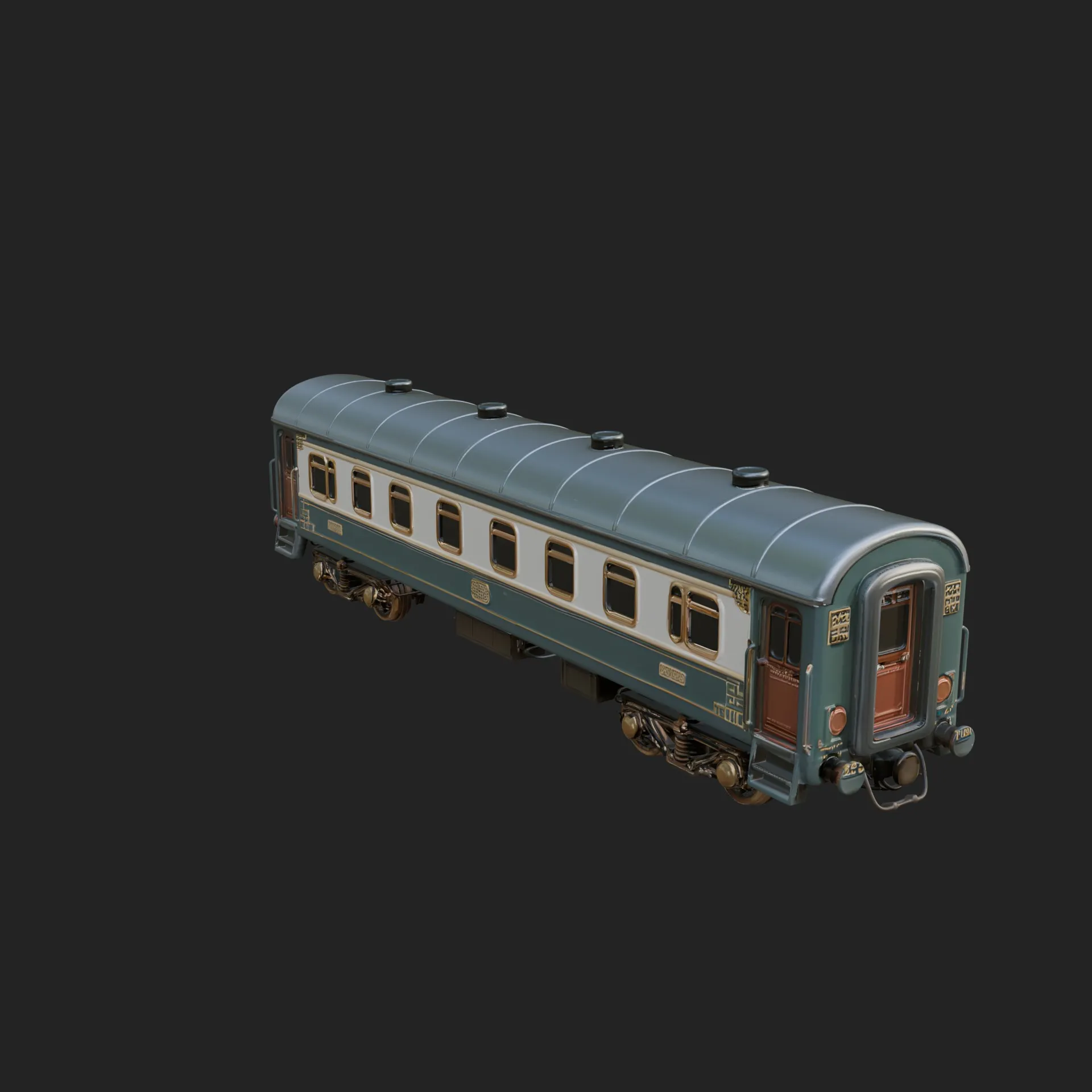 Passenger Train Car Model Design 6 - 3D Print Model 3D Print Model .c4d .max .obj .3ds .fbx .stl .blend