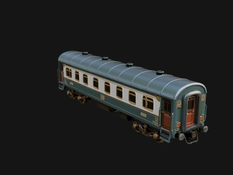 Passenger Train Car Model Design 6 - 3D Print Model 3D Print Model