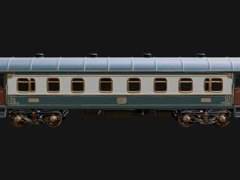Passenger Train Car Model Design 6 - 3D Print Model 3D Print Model