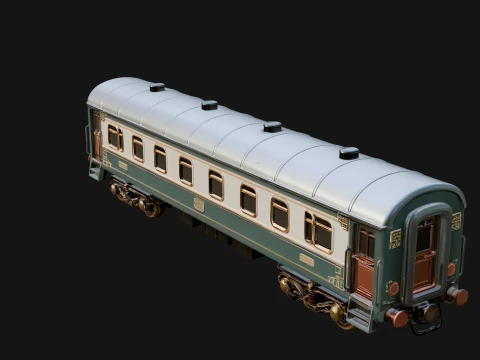 Passenger Train Car Model Design 6 - 3D Print Model 3D Print Model