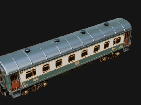 Passenger Train Car Model Design 6 - 3D Print Model 3D Print Model