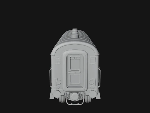 Passenger Train Car Model Design 6 - 3D Print Model 3D Print Model