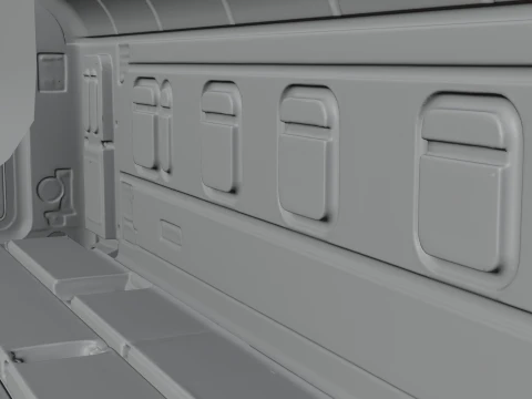Passenger Train Car Model Design 6 - 3D Print Model 3D Print Model