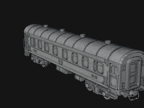 Passenger Train Car Model Design 6 - 3D Print Model 3D Print Model