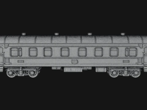 Passenger Train Car Model Design 6 - 3D Print Model 3D Print Model