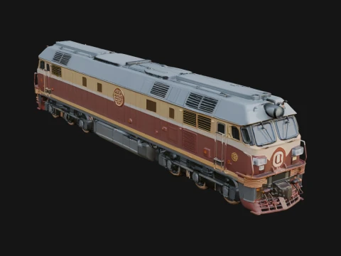 Diesel Locomotive Model Design 1 - 3D Print Model 3D Print Model
