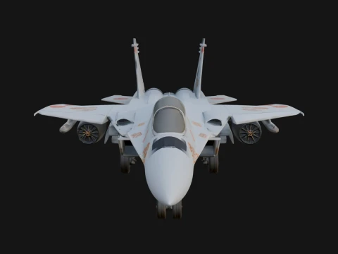 Military Jet Fighter Model Design 15 - 3D Print Model Modèles 3D en vedette