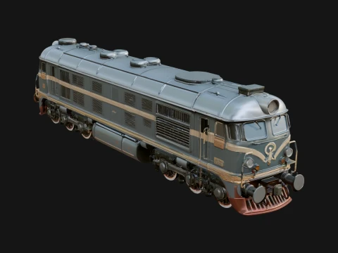 Diesel Locomotive Model Design 2 - 3D Print Model 3D Baskı Modeli